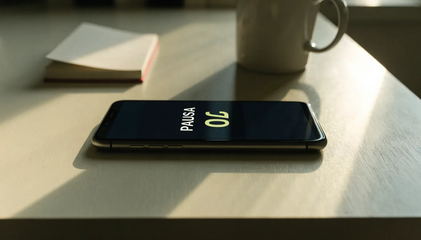 Un documento di identità appoggiato accanto a uno smartphone con un timer sullo schermo, su un tavolo da cucina