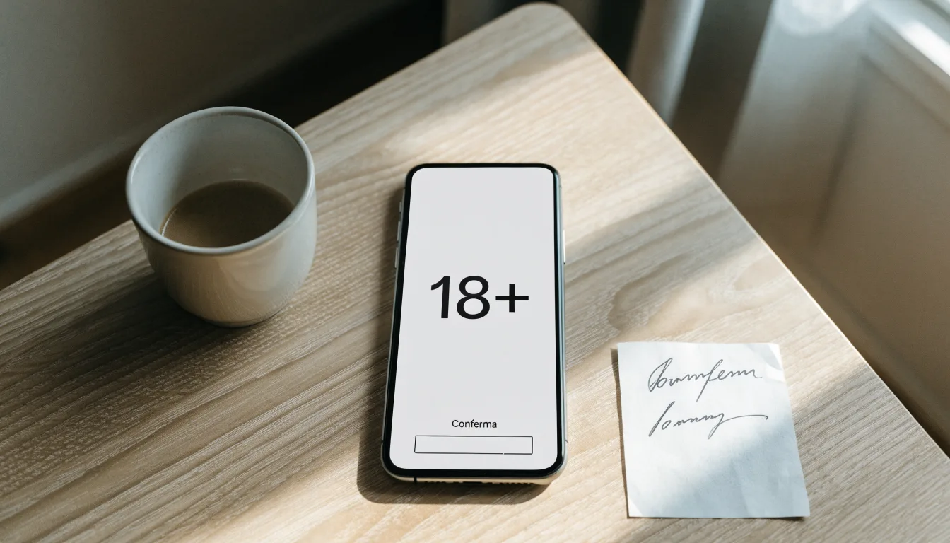 Un documento di identità appoggiato accanto a uno smartphone con un timer sullo schermo, su un tavolo da cucina